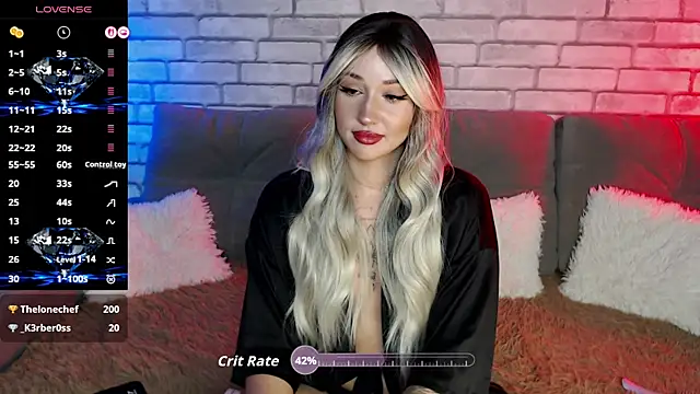 Eva Evile online show from 2, 4, 2026