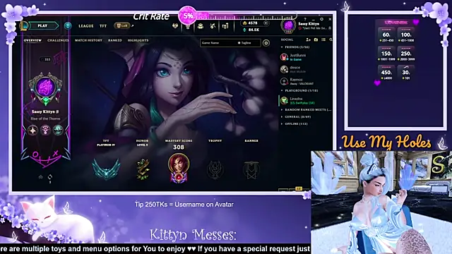 Snapshot of SassyKittyn chatting on 10, 1, 2025 SassyKittyn online show from 10, 1, 2025