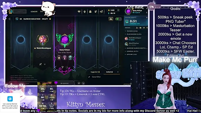 Snapshot of SassyKittyn chatting on 17, 3, 2025 SassyKittyn online show from 17, 3, 2025