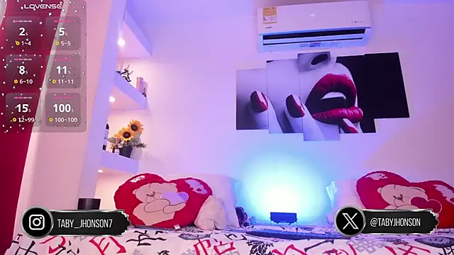 TabyJhonson online show from 9, 2, 2026