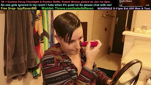 IsabelleRaven online show from 12, 1, 2026