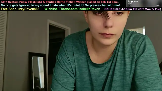 IsabelleRaven online show from 23, 2, 2026