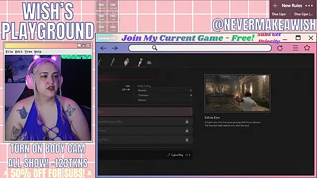 nevermakeawish online show from 10, 4, 2026