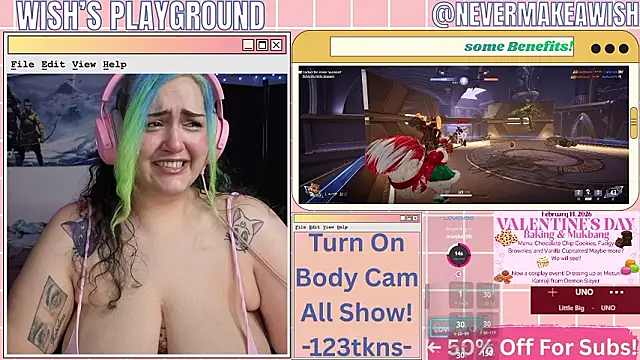 nevermakeawish online show from 13, 2, 2026