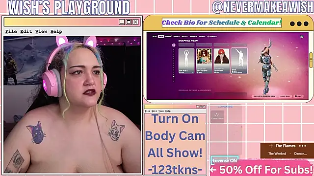 nevermakeawish online show from 4, 3, 2026