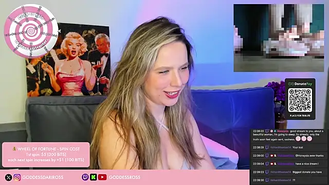 GoddessRoss online show from 2, 2, 2026