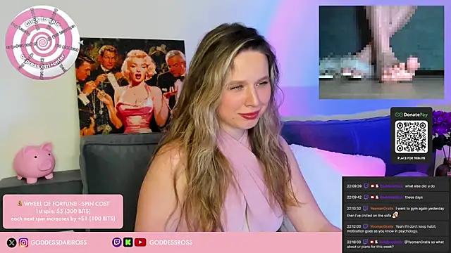 GoddessRoss online show from 1, 2, 2026