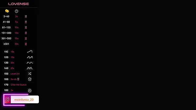 meedussa 20  online show from 26, 10, 2025