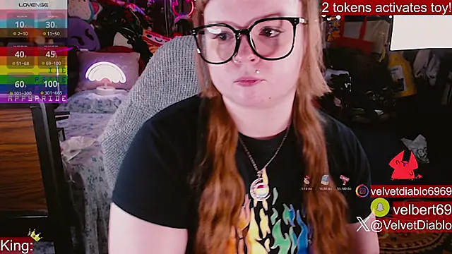 Snapshot of VelvetDiablo chatting on 1, 7, 2026 VelvetDiablo online show from 1, 7, 2026