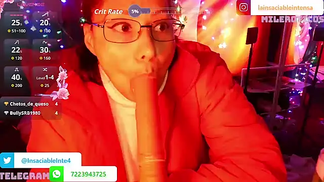 LaInsaciableIntensa online show from 28, 11, 2025