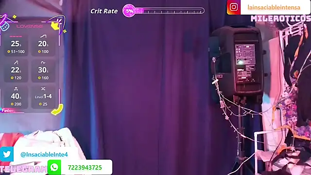 Snapshot of LaInsaciableIntensa chatting on 20, 5, 2026 LaInsaciableIntensa online show from 20, 5, 2026