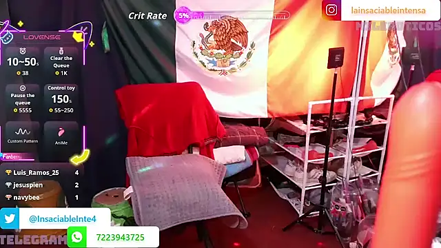 LaInsaciableIntensa online show from 25, 9, 2025
