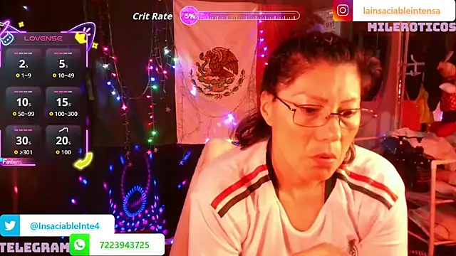 LaInsaciableIntensa online show from 20, 6, 2026