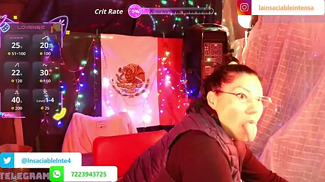 LaInsaciableIntensa online show from 2, 3, 2026