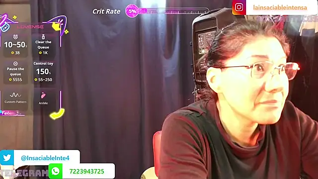 Snapshot of LaInsaciableIntensa chatting on 17, 5, 2026 LaInsaciableIntensa online show from 17, 5, 2026