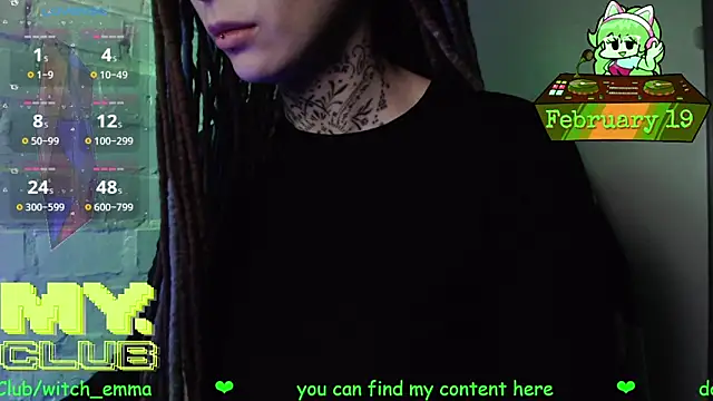 Witch Emma online show from 19, 2, 2026