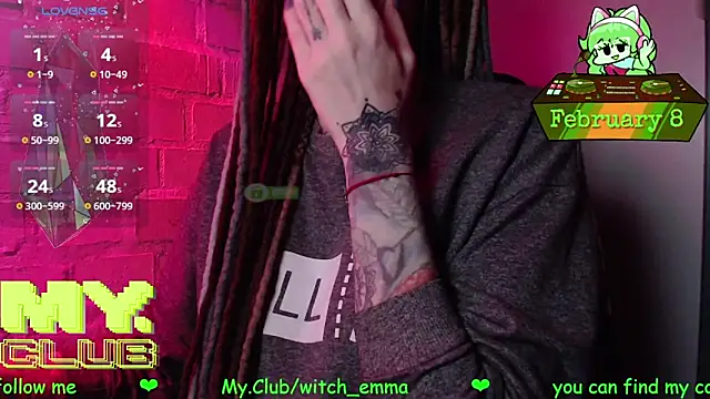 Witch Emma online show from 8, 2, 2026