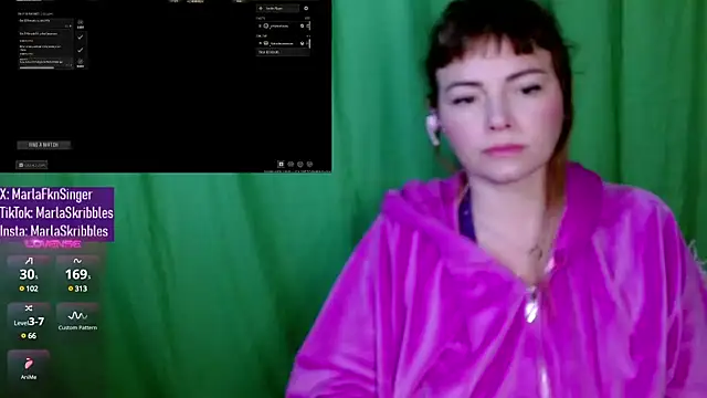 MarlaFknSinger online show from 12, 1, 2025